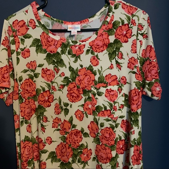 Lularoe Carly Dress Roses Size S *Leggings Material* - Picture 2 of 6